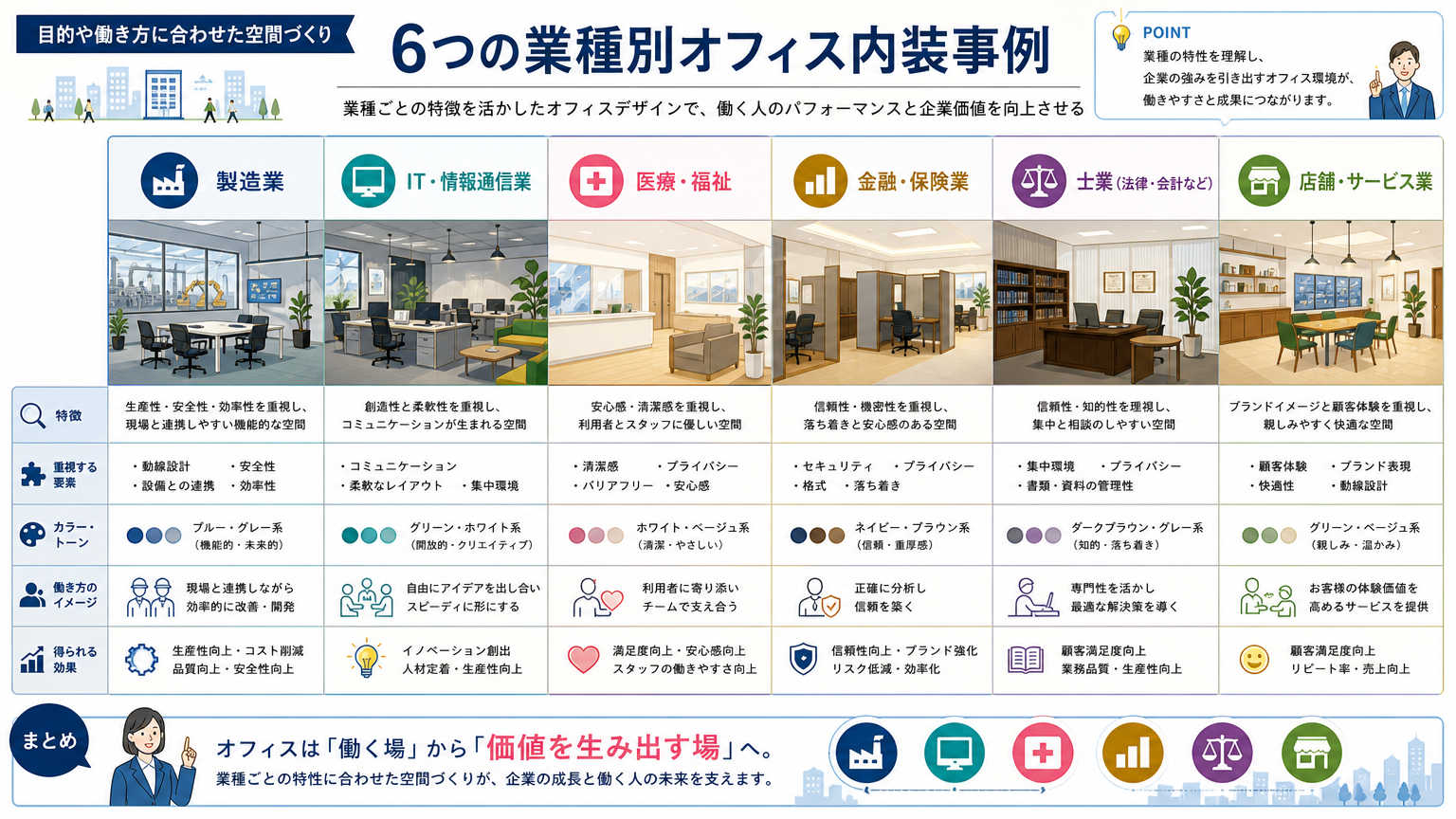 浜松エリアの業種別オフィス内装事例